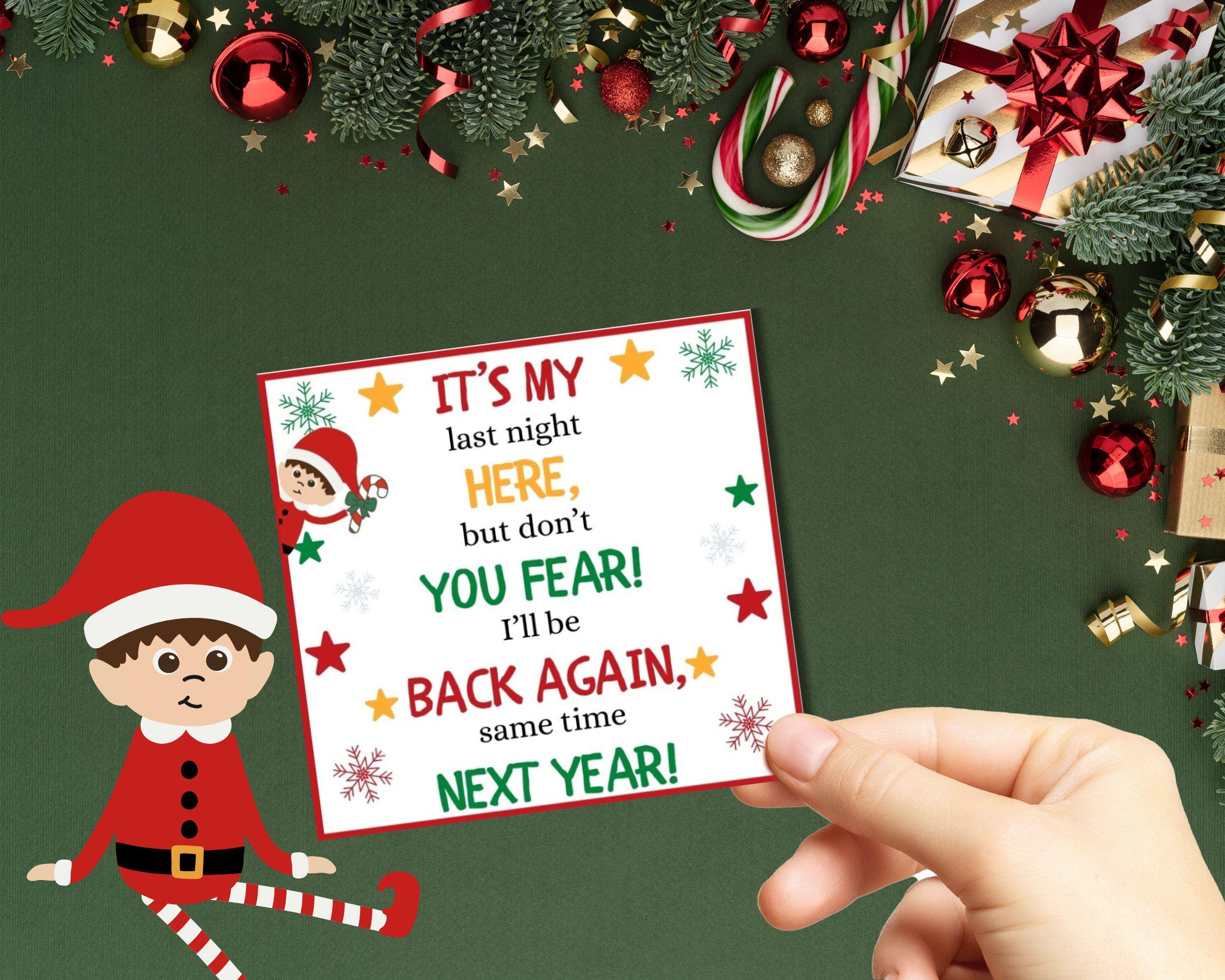 Elf Goodbye Letter, PRINTABLE, Elf Departure Note, Elf I'll Be Back ...