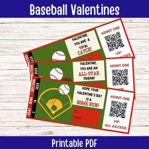 Baseball-Valentinstagskarte, DRUCKBARE Baseball-Karte, Valentinstag, Home Run Valentinstag, Valentinstag für Kinder, Schule, Valentinstag