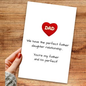 Lustige Geburtstagskarte für Papa zum ausdrucken, humorvolle Vatertagskarte, Vater Tochter Karte, Papa Geburtstagskarte, BDay Karte Digitaler Download PDF