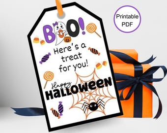 Halloween Gift Tags, PRINTABLE, Halloween Treat Tag, Boo Basket Tag, You've Been Booed, Trunk Or Treat Tags, Boo Favor Tag, Happy Halloween