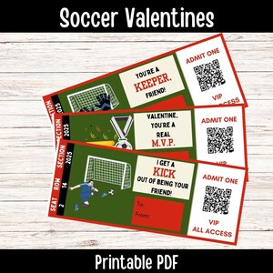 Fußball-Valentinstagskarte, DRUCKBARE Fußballkarte Valentine, MVP Valentinstag, Kinder Schule Valentinstag Karte, Kick, Valentinstag Karte, Valentinstag Karte