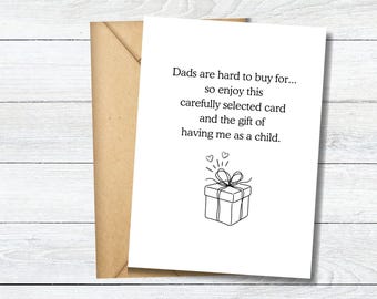Tarjeta divertida para el Día del Padre, Tarjeta de cumpleaños para papá, Tarjeta cuidadosamente seleccionada, Regalo único para papá, Tarjeta con chiste para papá, Tarjeta sarcástica, Tarjeta de felicitación divertida