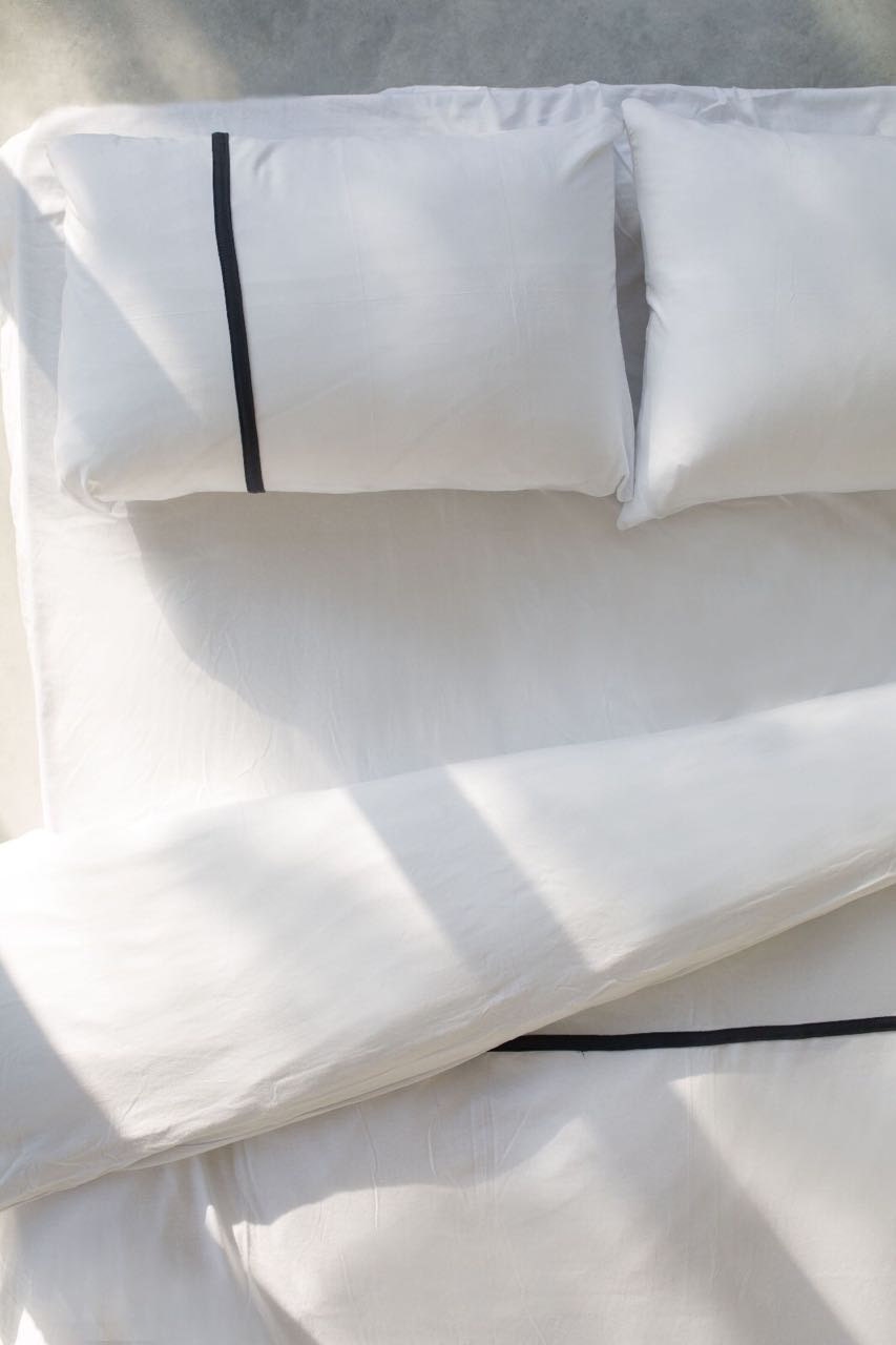 White Duvet Cover Set Queen Organic Cotton Twin Double Modern Etsy