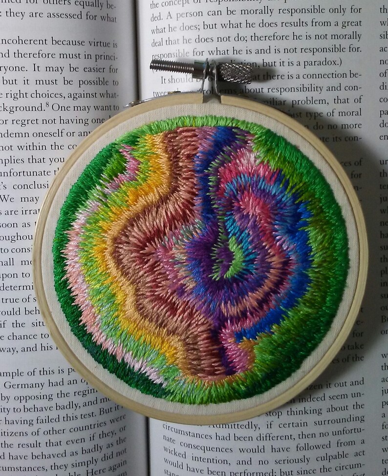Abstract Embroidery Art Hoop Art Wall Art Thread Painting | Etsy
