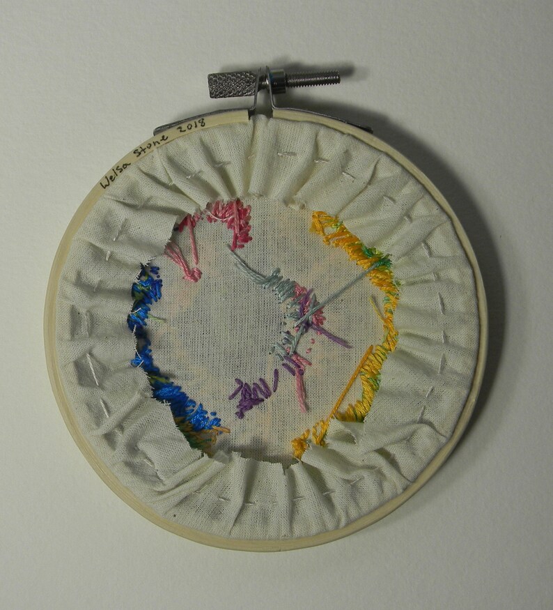 Abstract Embroidery Art Hoop Art Wall Art Thread Painting | Etsy