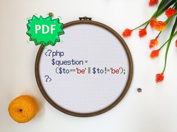 Programming Nerdy Cross Stitch Pattern Geeky Cross Stitching Etsy