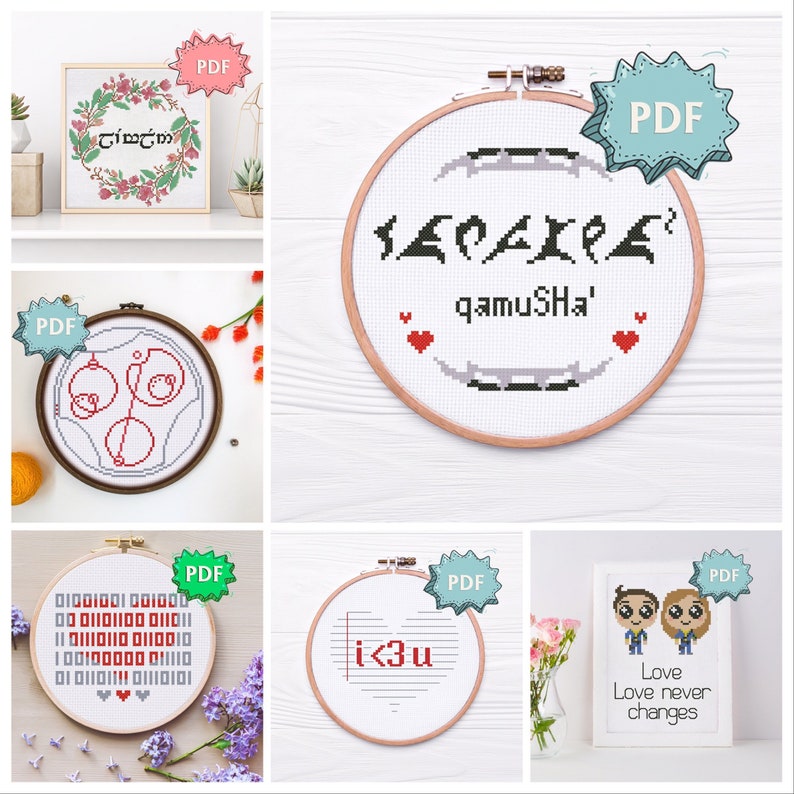 I love you in Klingon pIqaD geeky Valentines's Day Etsy