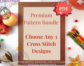 Mythical Cross Stitch Pattern Bundle: Choose Any 3 (PDF Pattern)