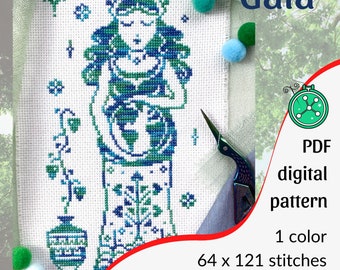 Earth Goddess Cross Stitch Pattern - Etsy