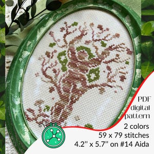 Modèle de point de croix La nymphe du chêne/ broderie de la mythologie grecque, grille de point de croix dryade, création femme