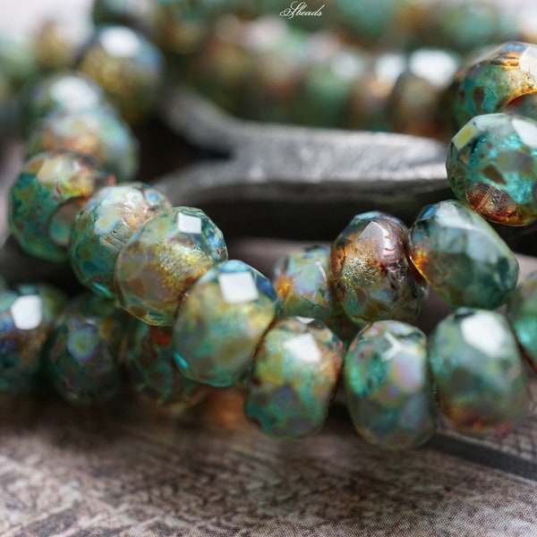 NEW.Savannah Meadow, Roller Beads, Czech Beads, Beads, 100-4sa