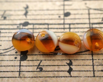 FREE SHIPPING Ivory Topaz, Lentil Beads, Czech Beads, Beads, 113-3sa