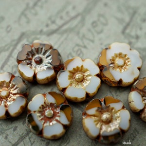 FREE SHIPPING Spring Roses, Flower Beads, Czech Beads, Beads, 1-4sb