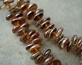 FREE SHIPPING Lentil Beads Czech Beads