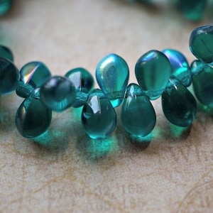 KOSTENLOSER VERSAND Winter Teal Perlen, Tschechische Perlen, Glasperlen, 180-5, 187-3sa