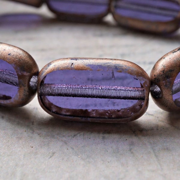 NEW Violet Purple, Oval Beads, Czech Beads, Beads, 8-4, 96-3sa