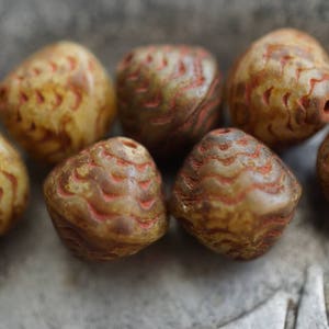 FREE SHIPPING Ancient Stones, Czech Beads, Beads, 201-3sa