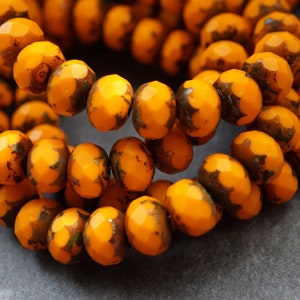 FREE SHIPPING, Rondelle Beads, Czech Beads, 218-2sa