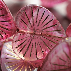 lastones New Pink Heart,Heart Beads, Czech Beads, Beads, 99-2sa