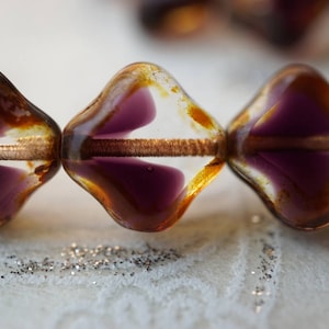 FREE SHIPPING Purple Infused, Czech Beads, Beads, 85-3sa