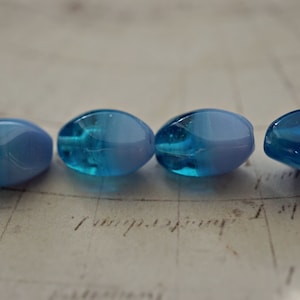 NEW Polar Blue  Ovals, Czech Beads, Beads, 210-5sa