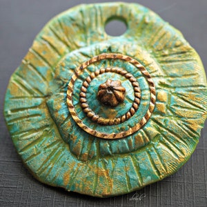 Rings Pendant, Clay Pendant, Polymer Pendants