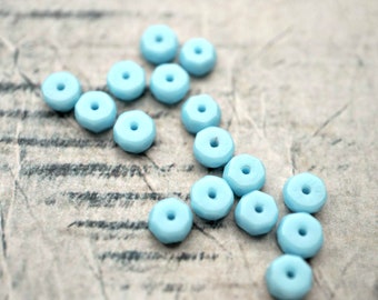 NEW..Baby Blue, Disc Beads, Czech Beads, Beads, 211-4sa