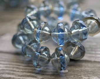 NEW Light Blue, Saucer Beads, Czech Beads, 81-2sa