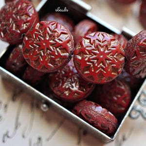 FREE SHIPPING, Flower Beads, Czech Beads, Beads 207-3sa