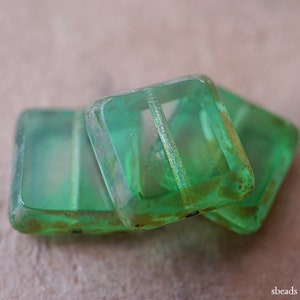 Martini Squares, Square Beads ,Czech Beads, Beads, 104-1, 55-3s