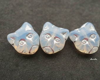 FREE SHIPPING My Kitty, Czech Beads, Animal Beads, Beads