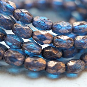 FREE SHIPPING Lit&#39;l Ovals, Czech Beads, Beads, 8-2sa