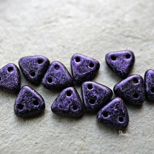 Urban Purple, Triangle Beads, Czech Glass Beads, Beads, #10