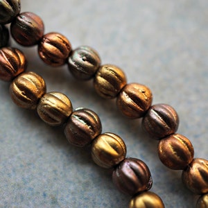 FREE SHIPPING Matte Metallic, Round Beads, Czech Beads, Beads, #10