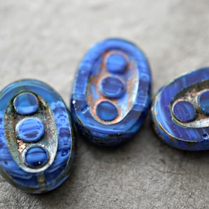 FREE SHIPPING Artsy Ovals, Oval Beads, Czech Beads 62-4, 142-5, 129-4sa