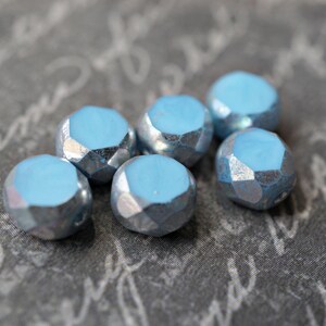 KOSTENLOSER VERSAND Abendblau, Tschechische Glasperle, Beads, 38-3sa