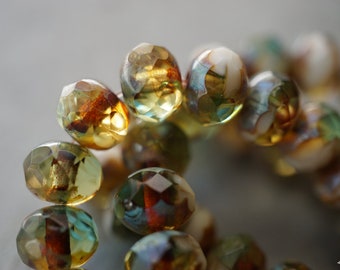SeaBreeze, Rondelle Beads, Czech Beads, Beads, 179-5sb