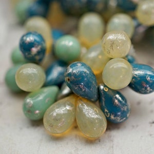 FREE SHIPPING Medley Mix2, Teardrop Beads, Czech Beads, Beads, 208-3sa