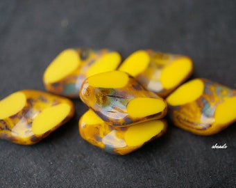 Rustic Yellow, Czech Beads, Beads, 90-1