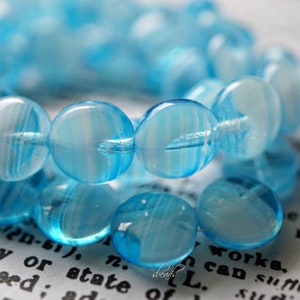 KOSTENLOSER VERSAND Winter Blau, Tschechische Glasperle, Beads, 153-1sa