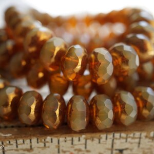 Royally Golden, Rondell Perlen, Tschechische Perlen, 110-5sa