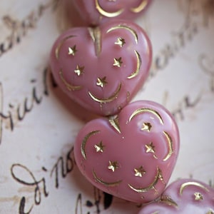 lastones Pink Luv Heart Beads Czech Kralen, 221-4sa