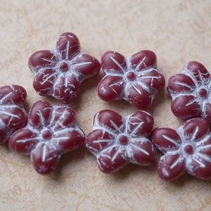 FREE SHIPPING Winter Red, Czech Beads, Beads, 72-2sa