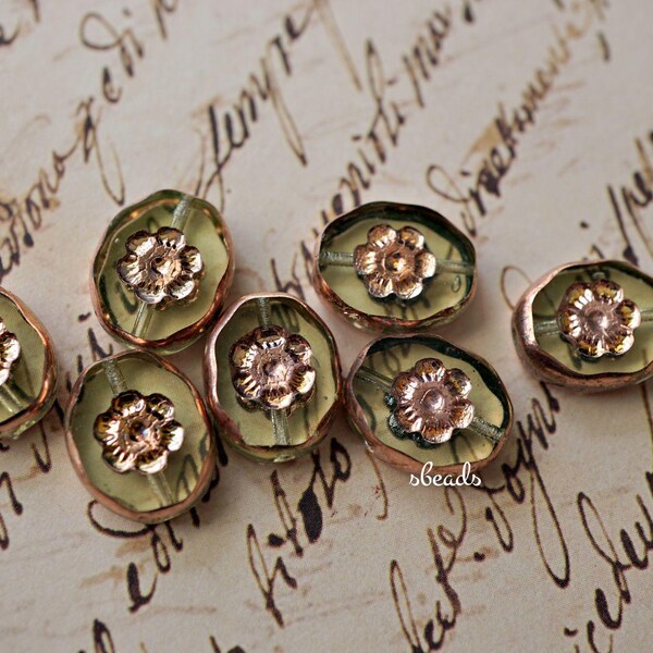 Lastones KOSTENLOSER VERSAND Grace in Grün, Tschechische Glasperlen, Beads