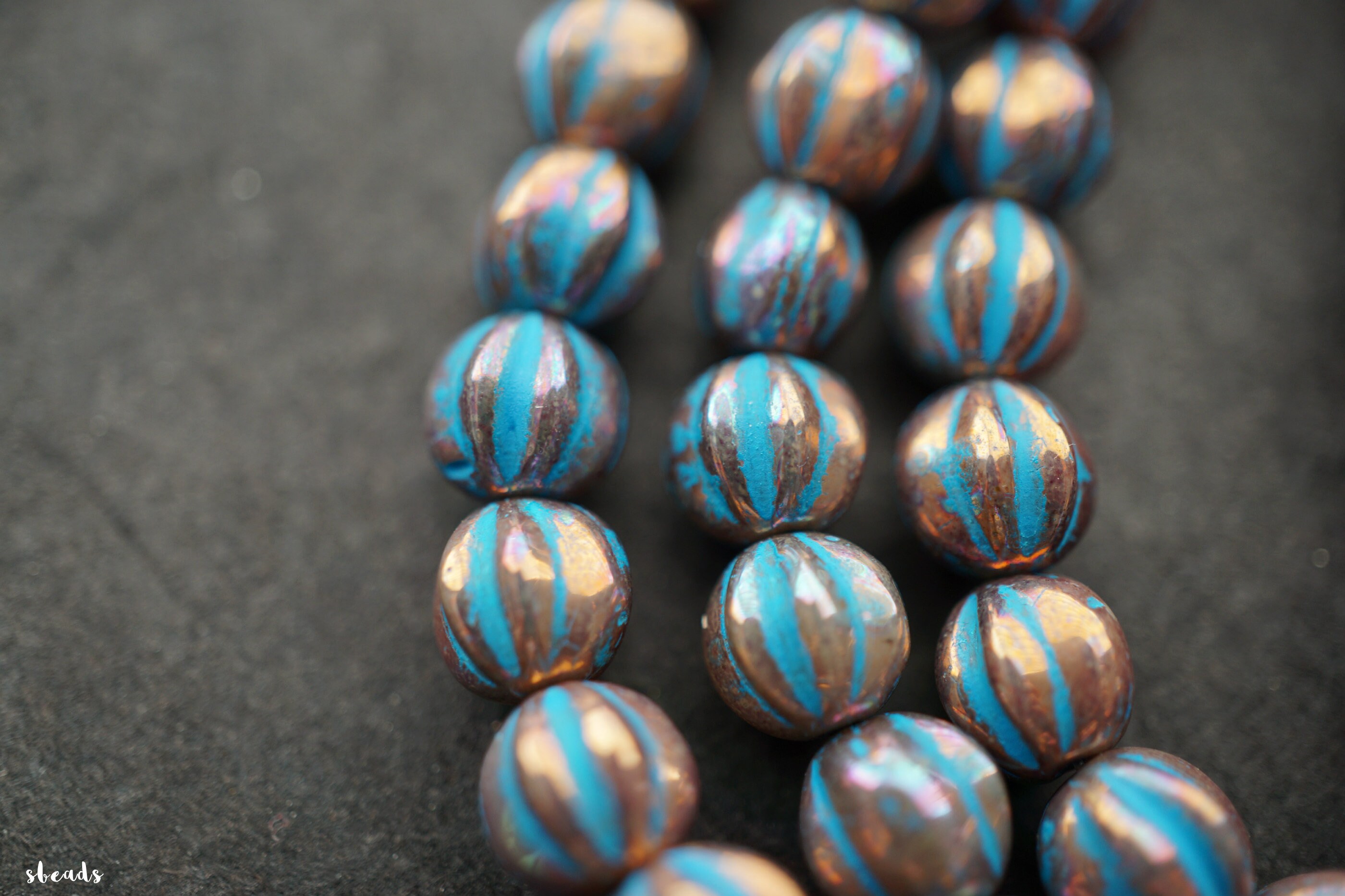 Urban Blue Czech Beads Beads 952s Etsy India