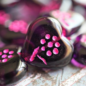 FREE SHIPPING Heart Beads Czech Beads NEW Beads, 58-4sa