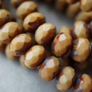 FREE SHIPPING Cafe Beige, Czech Beads, Beads, 85-5sa