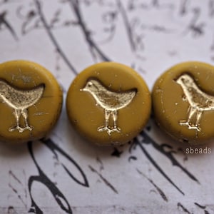 FREE SHIPPING Lit&#39;l Bird, Coin Beads, Czech Beads, Beads, 209-2sa