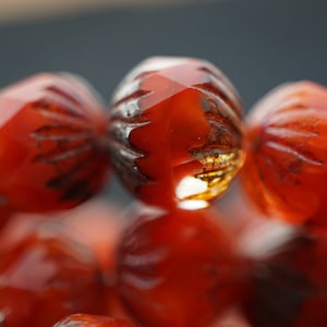 FREE SHIPPING Fall Orange, Czech Beads, Beads, 168-1sa