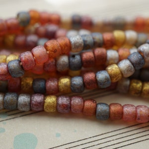 FREE SHIPPING Aged and Matte Picasso, Seed Beads, Seed Beads, Beads, AB2